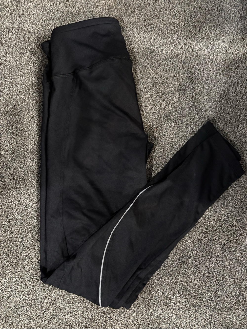 Forever 21 Black Leggings with Silver Piping